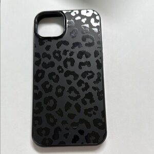 Stylish Black Leopard Print Phone Case